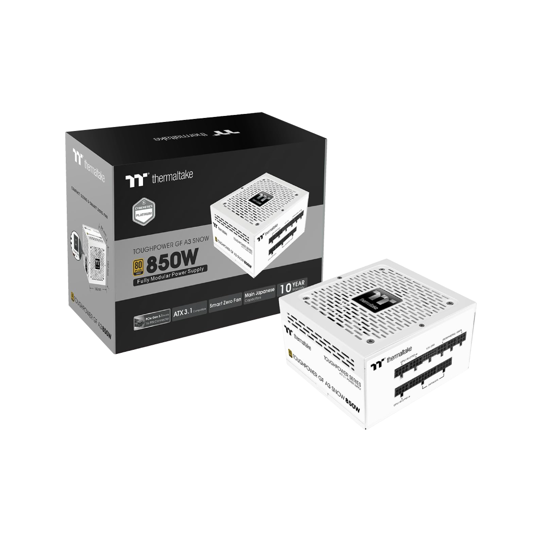 Thermaltake Toughpower GF A3 850W Snow Edition 80+ Gold ATX 3.0 / PCIe 5.0 Fully Modular PSU (PS-TPD-0850FNFAGx-N) 1