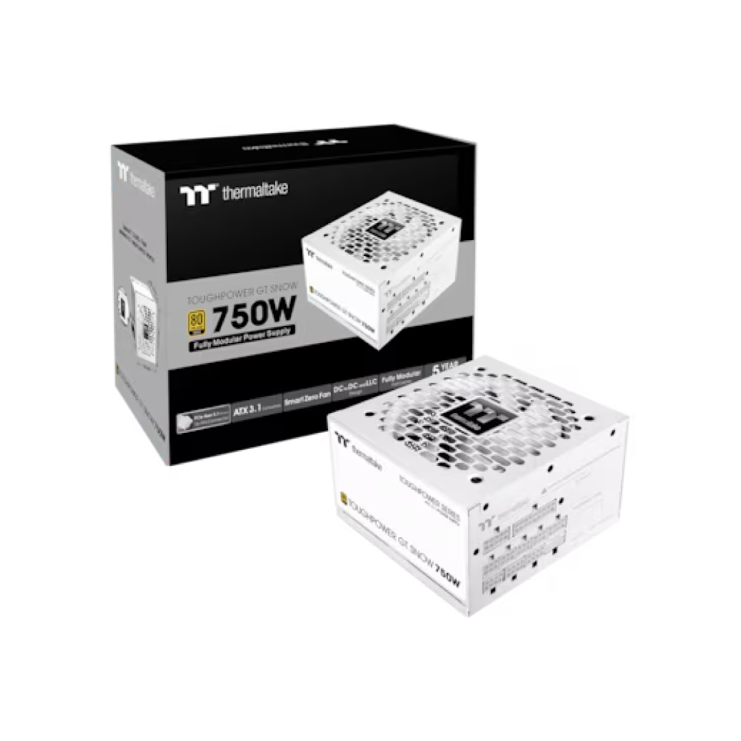 Thermaltake Toughpower GT Snow 750W 80+ Gold ATX 3.0 / PCIe 5.0 Fully Modular PSU (PS-TPD-0750FNFAGx-N) 1