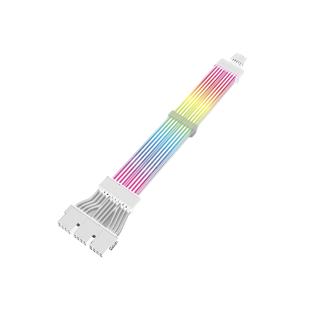 Tortox Extension Cable 12+4P White – ARGB GPU Power Cable (12VHPWR)