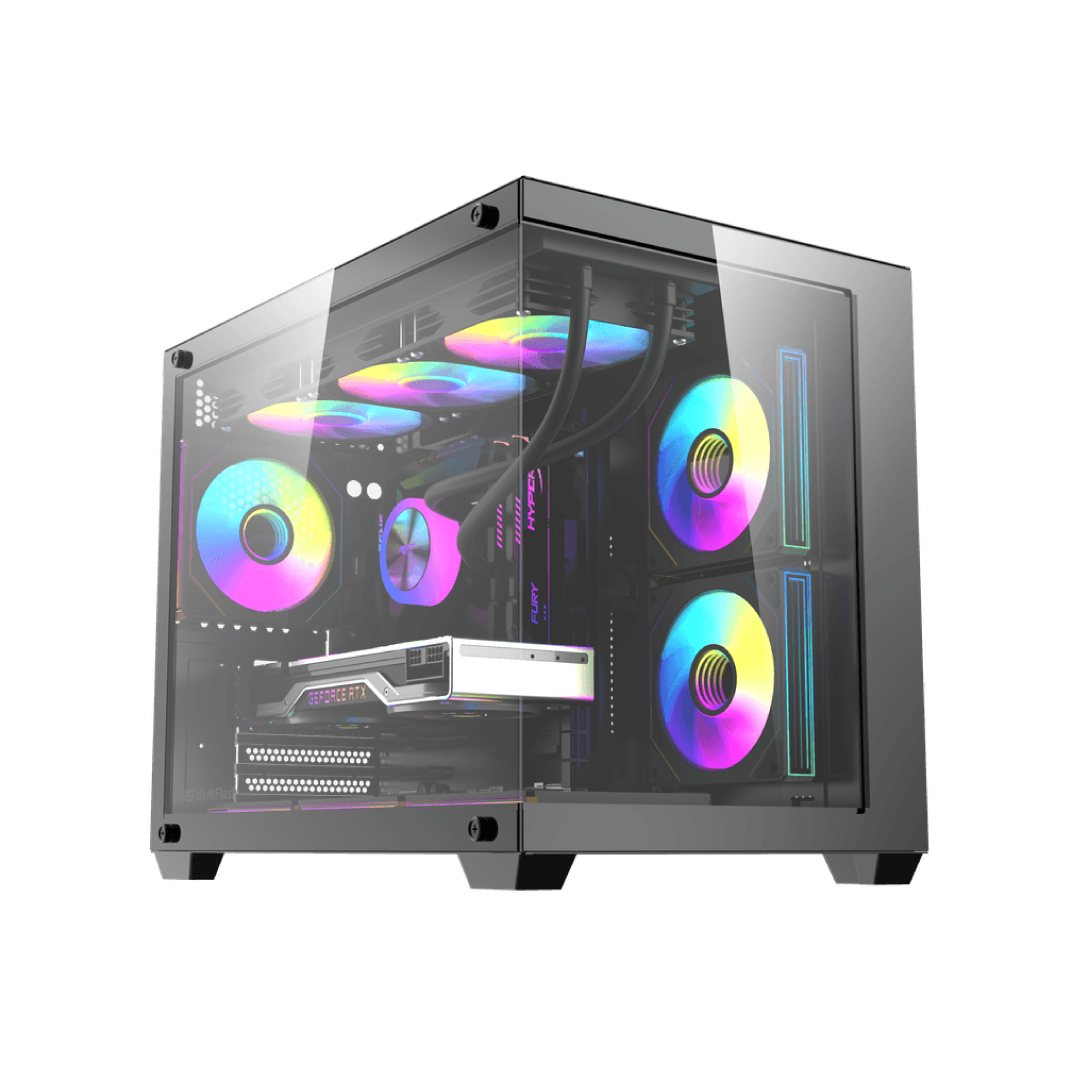 DarkFlash B275 PRO+ Black Gaming Case + 650W PSU + 6 ARGB Fans 1
