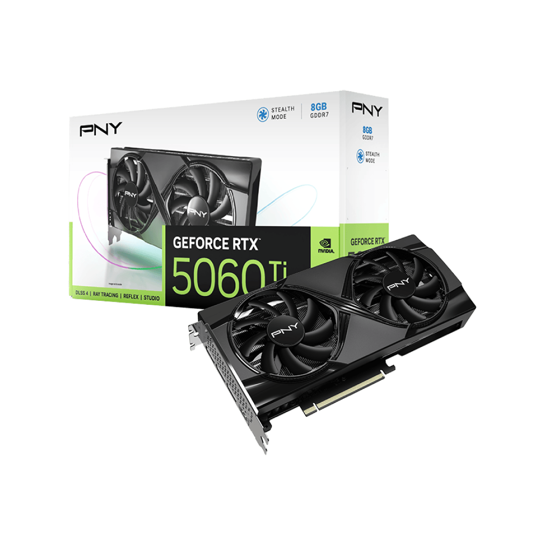 PNY GeForce RTX 5060 Ti 8GB OC Dual Fan – DLSS 4 (VCG5060T8DFXPB1-OPNY) 1