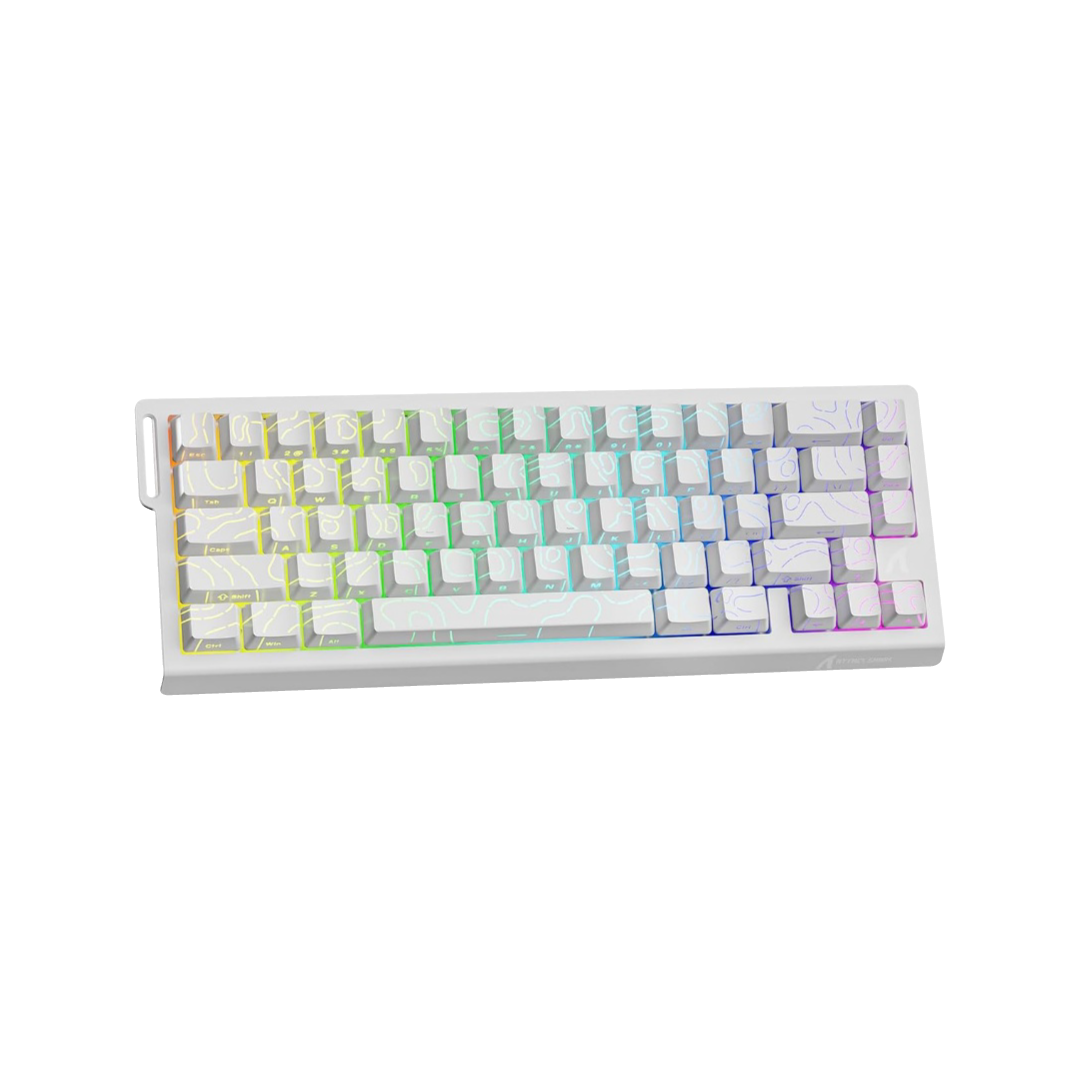 ATTACK SHARK X68 HE White Contour Line – 65% Hall Effect Magnetic Gaming Keyboard 1