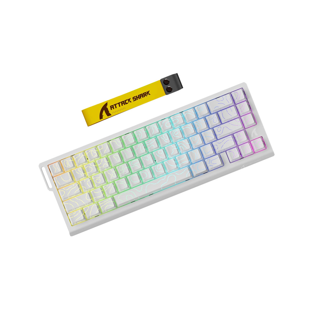 ATTACK SHARK X68 HE White Contour Line – 65% Hall Effect Magnetic Gaming Keyboard 2