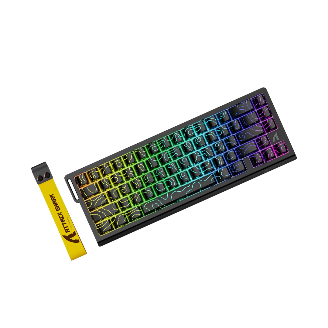 ATTACK SHARK X68 HE Black Contour Line – 65% Hall Effect Magnetic Gaming Keyboard 1