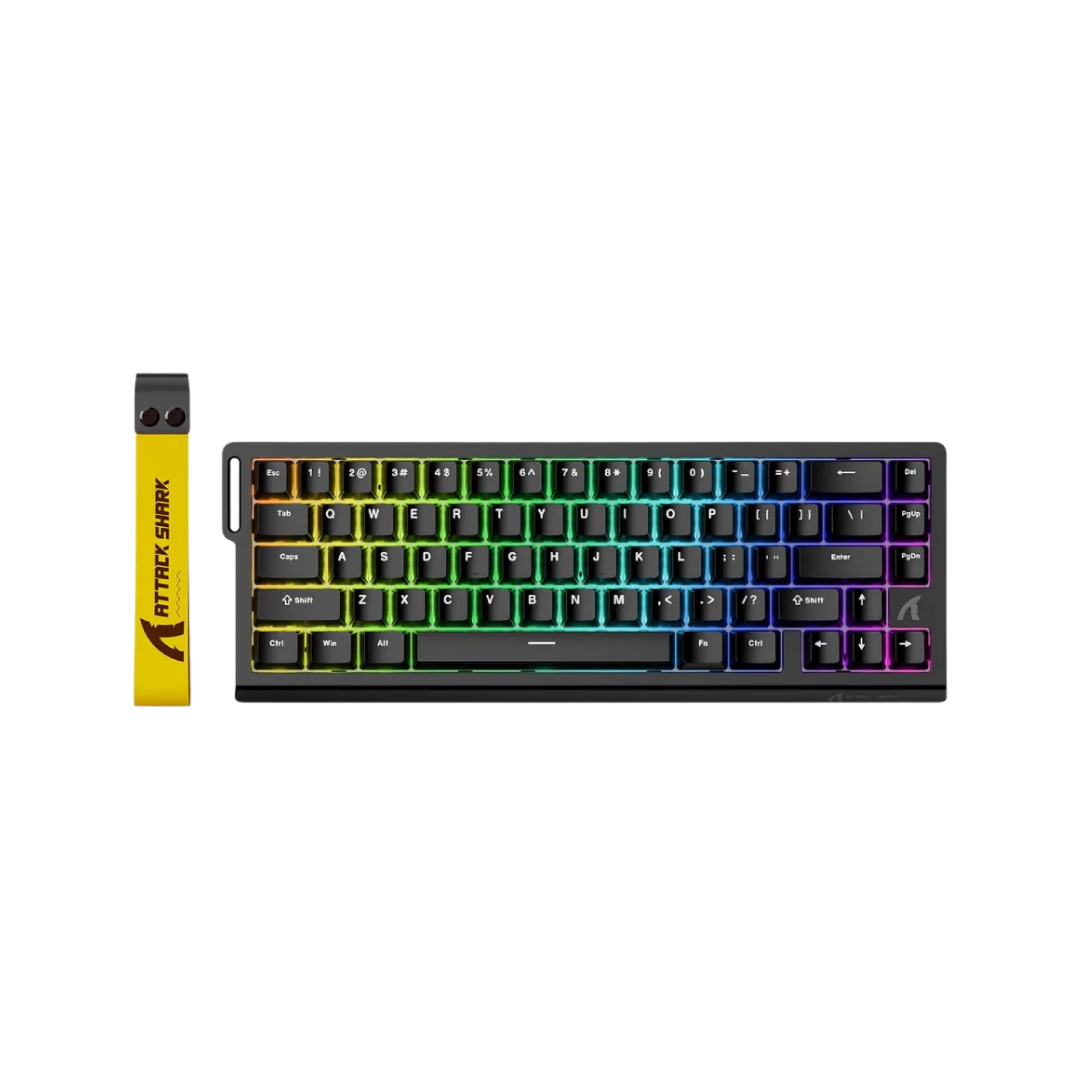 ATTACK SHARK X68 HE Black Contour Line – 65% Hall Effect Magnetic Gaming Keyboard