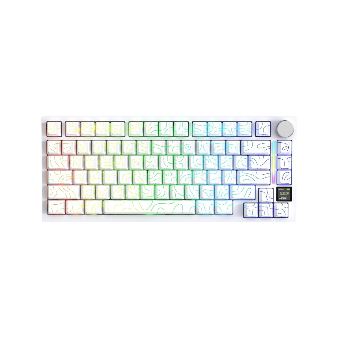 ATTACK SHARK X820 Ultra White Contour – 75% Tri-Mode Gasket Mechanical Gaming Keyboard