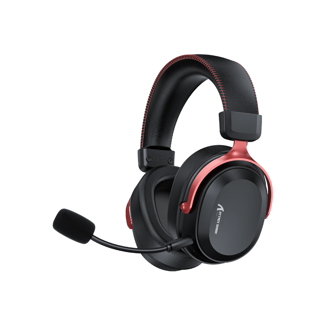 ATTACK SHARK L30 Pro Black & Red – Tri-Mode Wireless Gaming Headset