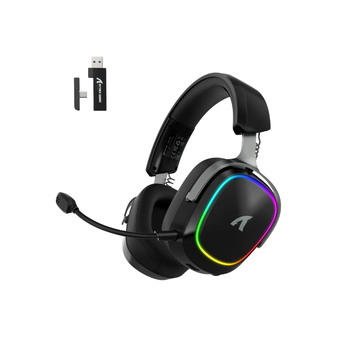 ATTACK SHARK G800 Black – Tri-Mode Wireless Gaming Headset