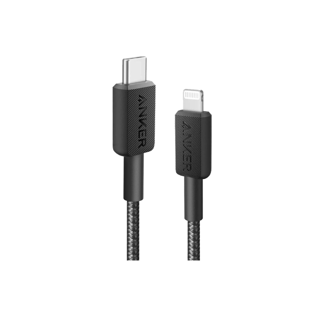 Anker 322 USB-C to Lightning 6ft — Black (A81B6H11) 1