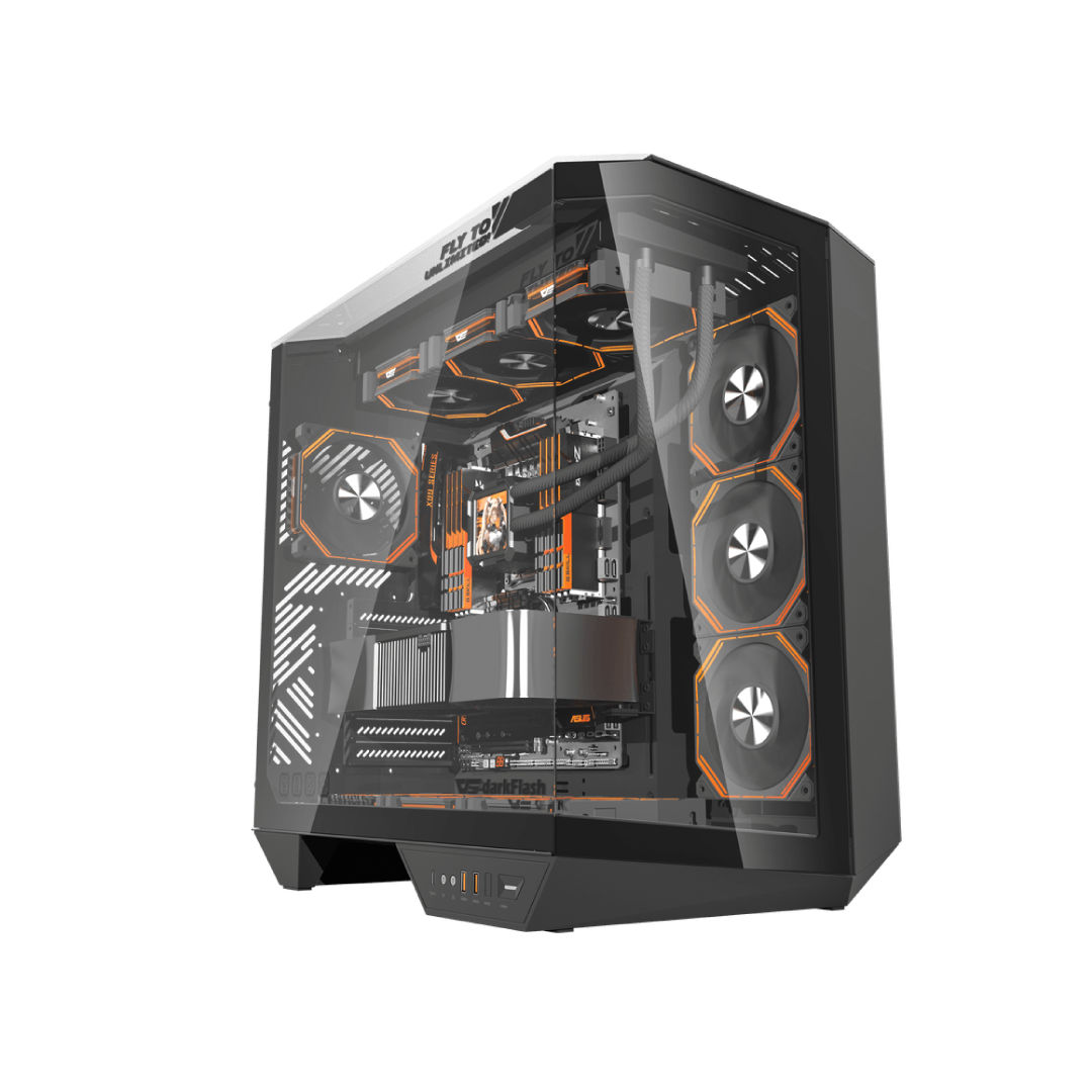 DarkFlash ARCEE DY470 Black Full‑Tower ATX Gaming PC Case 1