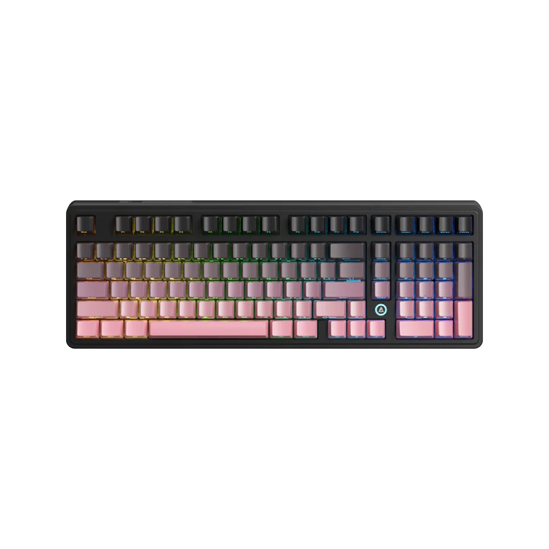 Ajazz AK980 MAX Hall Effect Magnetic Powder Gradient Pink Side-Engraved (with RGB Backlighting)