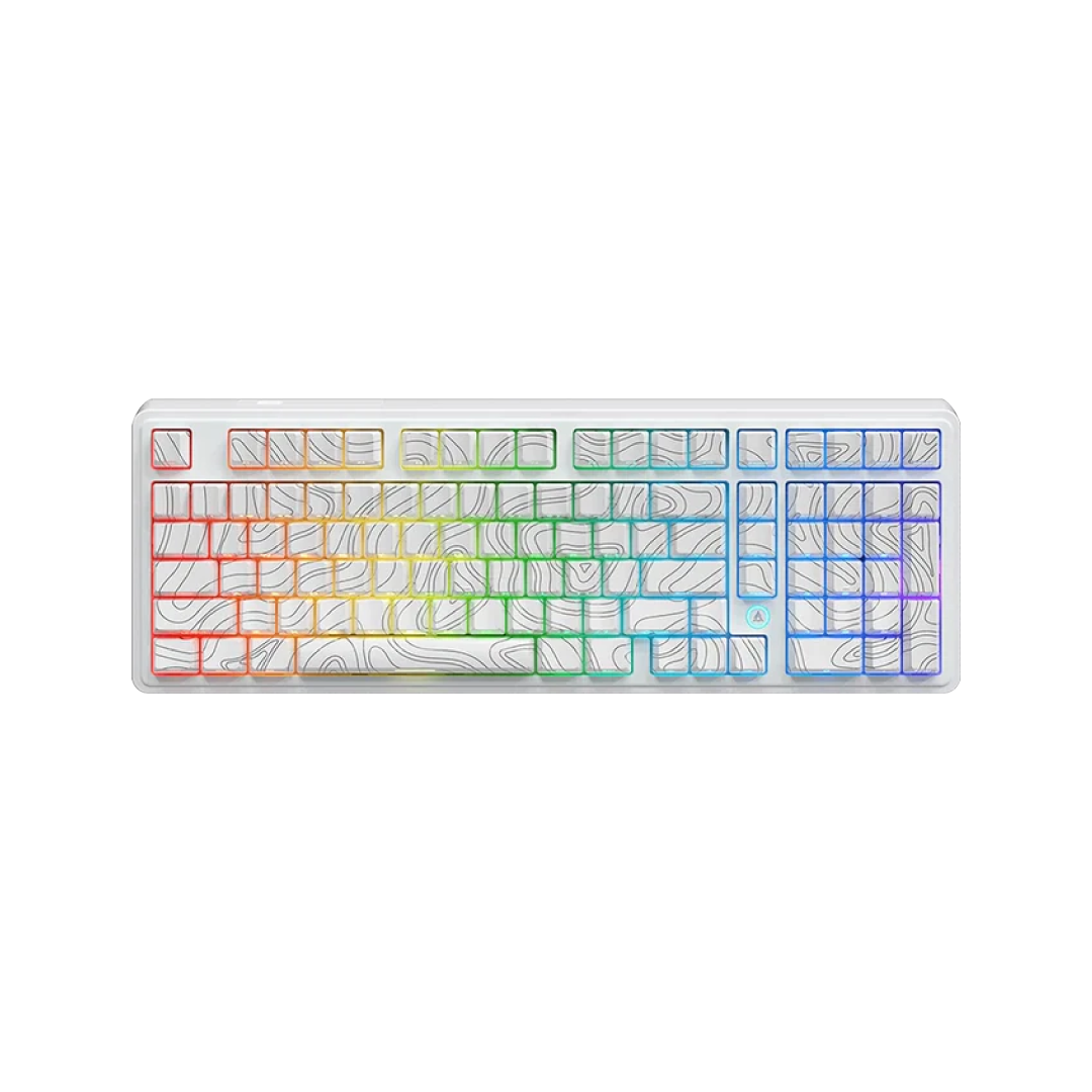 Ajazz AK980 MAX Hall Effect Magnetic Frost Contour Line White (with RGB Backlighting)