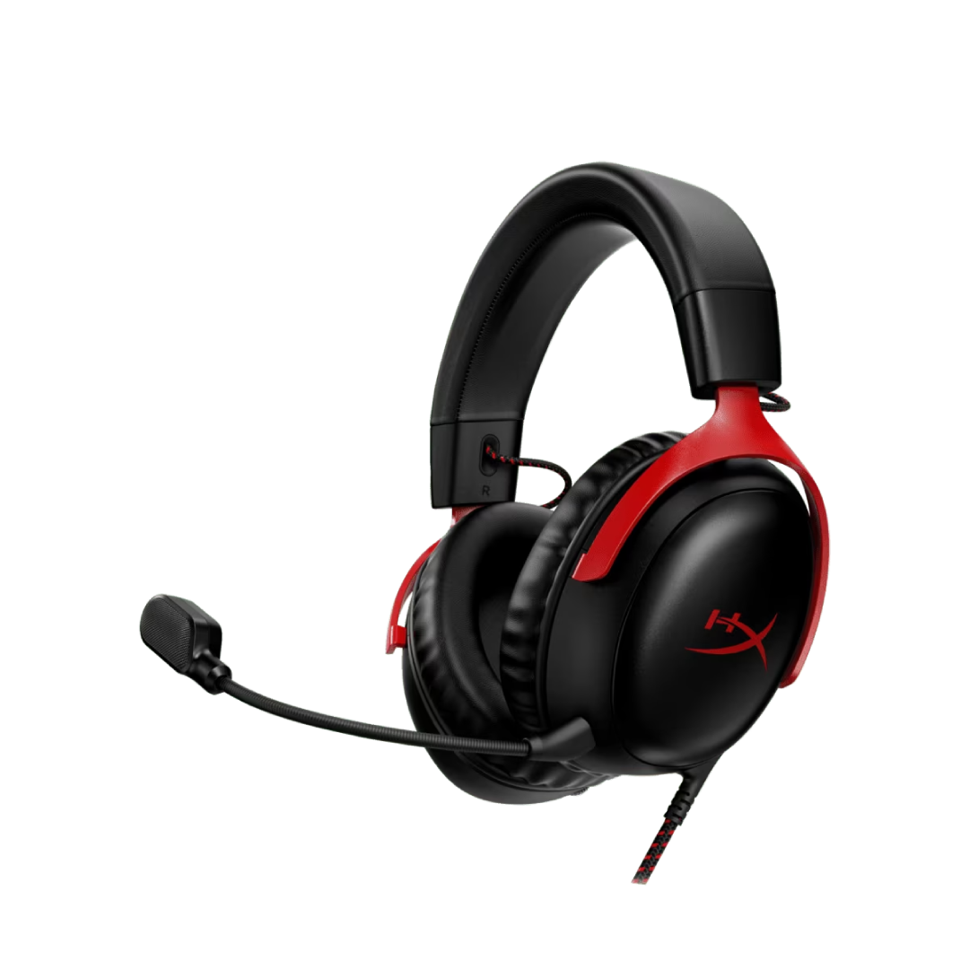 HyperX Cloud III 53mm Drivers Black Red (Wired Gaming Headset)