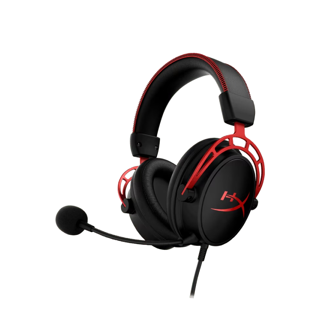 HyperX Cloud Alpha 50mm Dual Chamber Drivers Black Red (Wired Gaming Headset)